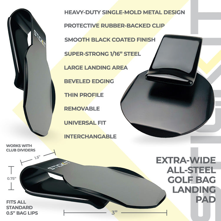 STICKIT Golf Bag Metal Landing Pad