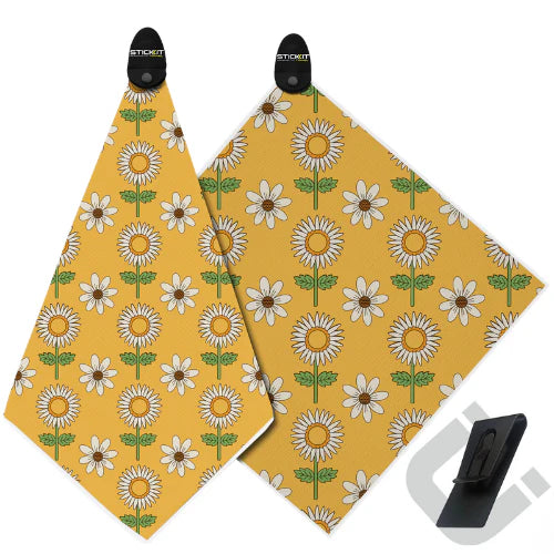 STICKIT Magnetic Golf Towel Dandelion Yellow