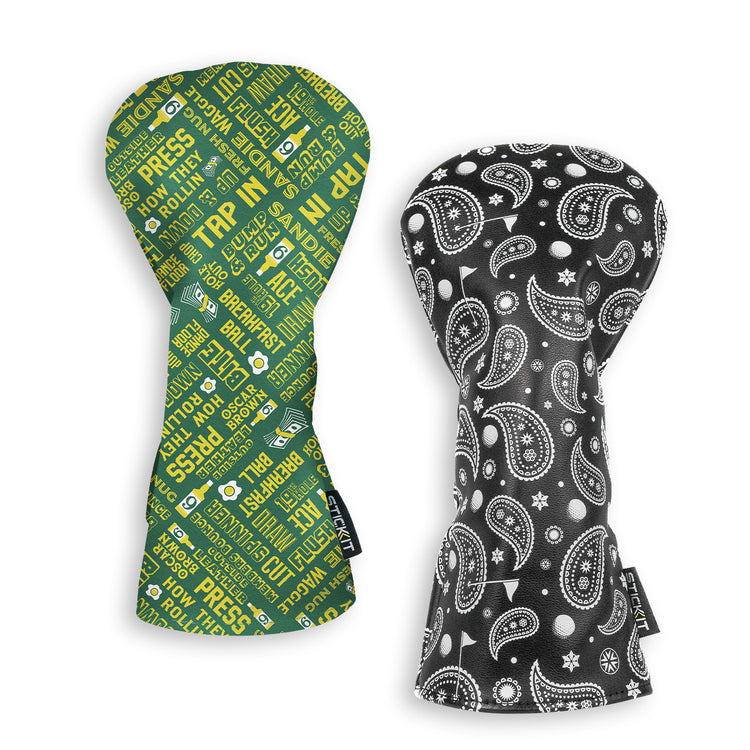 Green and black paisley oven mitt set, cotton fabric, heat-resistant, stylish kitchen accessories.