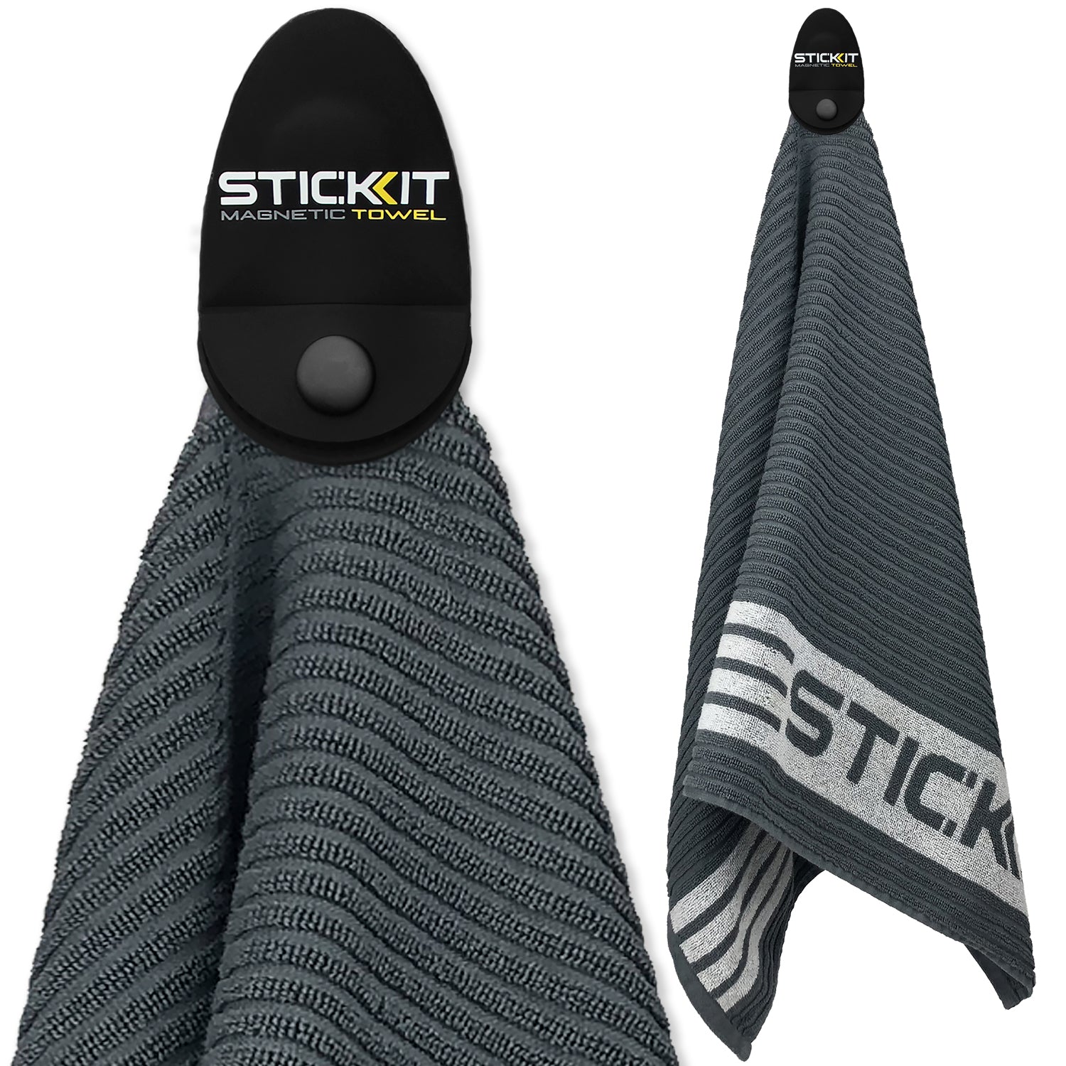 STICKIT マグネット　タオル　グレー　ゴルフ Amazon.co.jp: STICKIT 磁気ゴルフタオル グレーとブラック 2枚